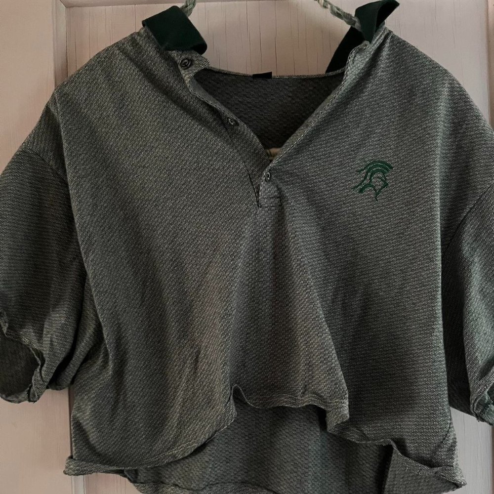 cropped polo shirt